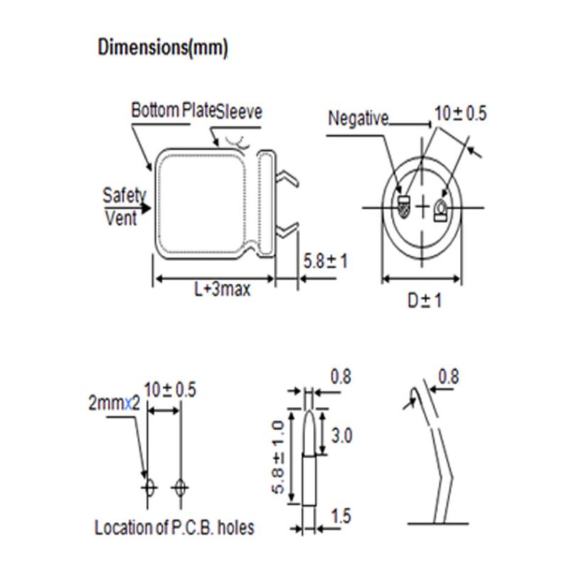 Kapasitor Elektrolit 25V 22000uF 30X45mm Frekuensi Rendah Bahan Aluminum