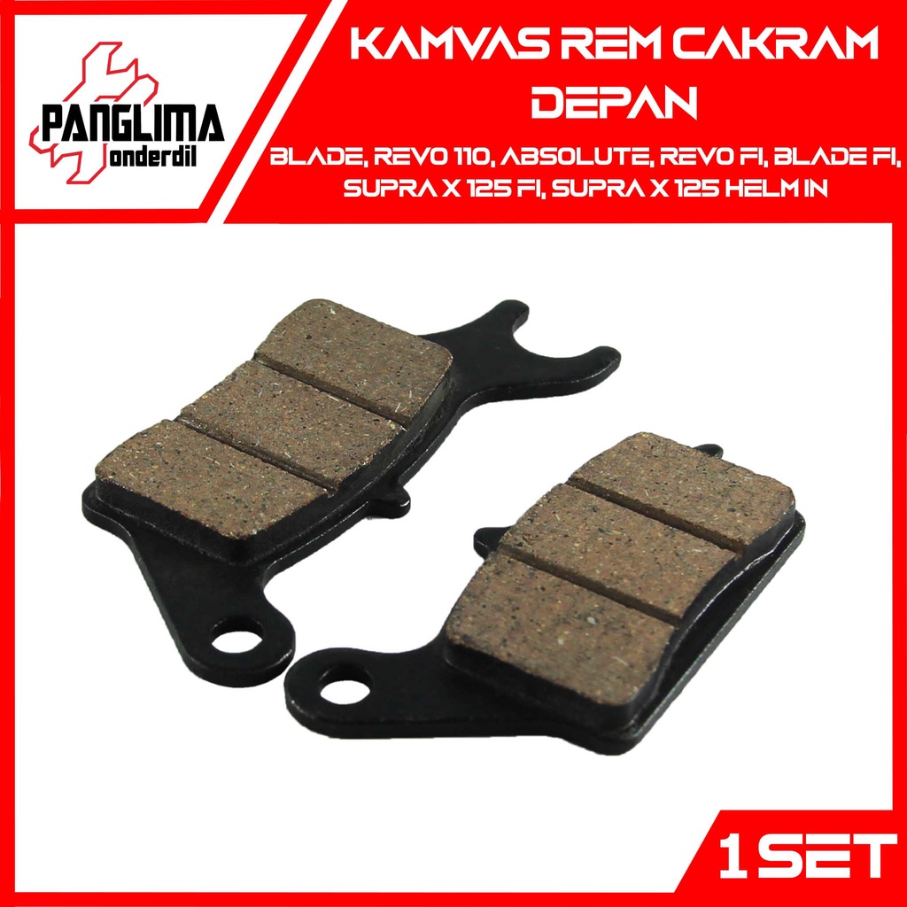 Kampas-Kanvas Rem Cakram Depan Blade Lama-FI &amp; Revo 110 Absolute-FI &amp; Supra X 125 FI-Helm In Discpad-Dispad-Disped-Disc-Dis Pad-Ped