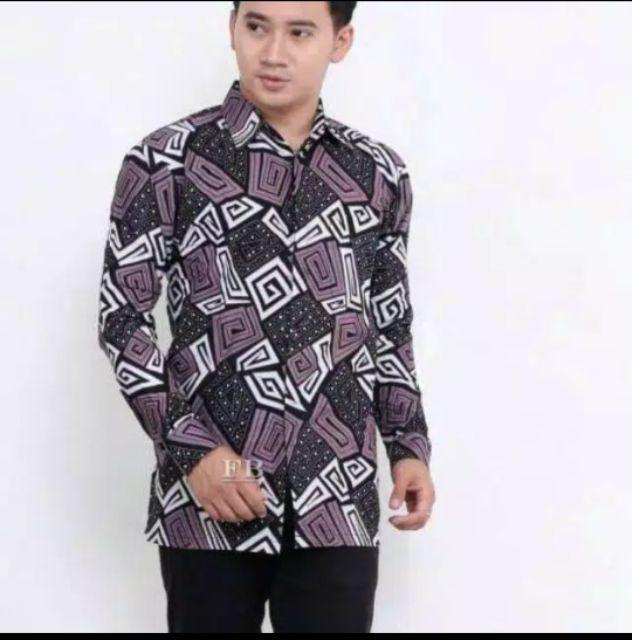 New Arrival Distro Batik Sogan Hrb026 Kenongo Kemeja Batik Pekalongan M L Xl
