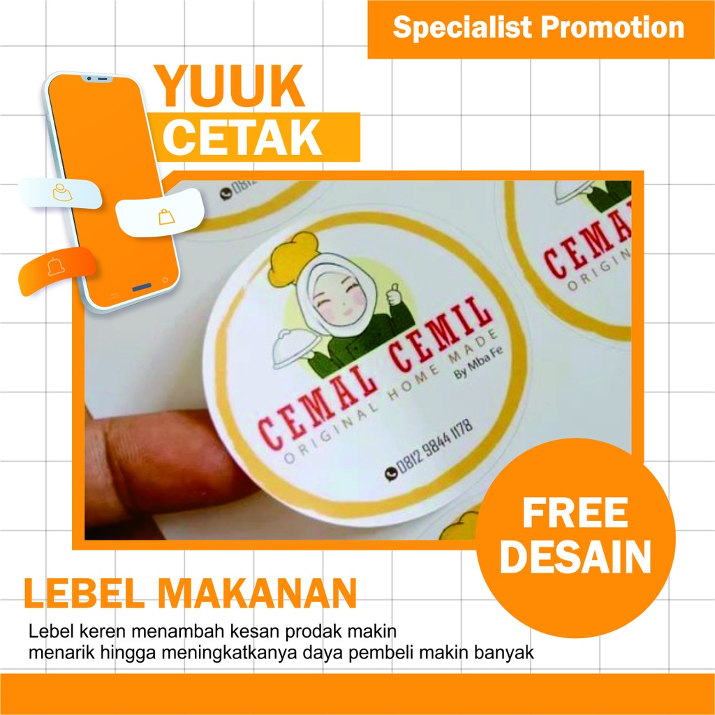 

Sticker Bulat Custom / CETAK STIKER BULAT / LEBEL MAKANAN / SETIKER / CETAK SETIKER