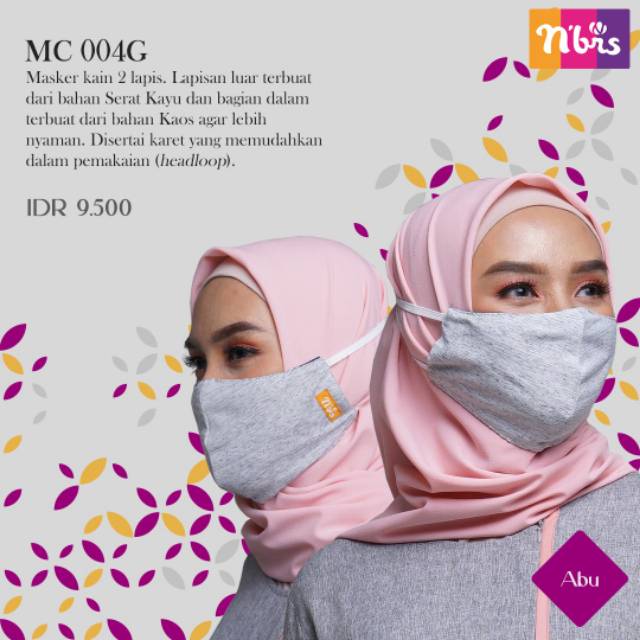 Masker Nibras MC 004E / G 2Lapis  (Earloop karet + Talpan)
