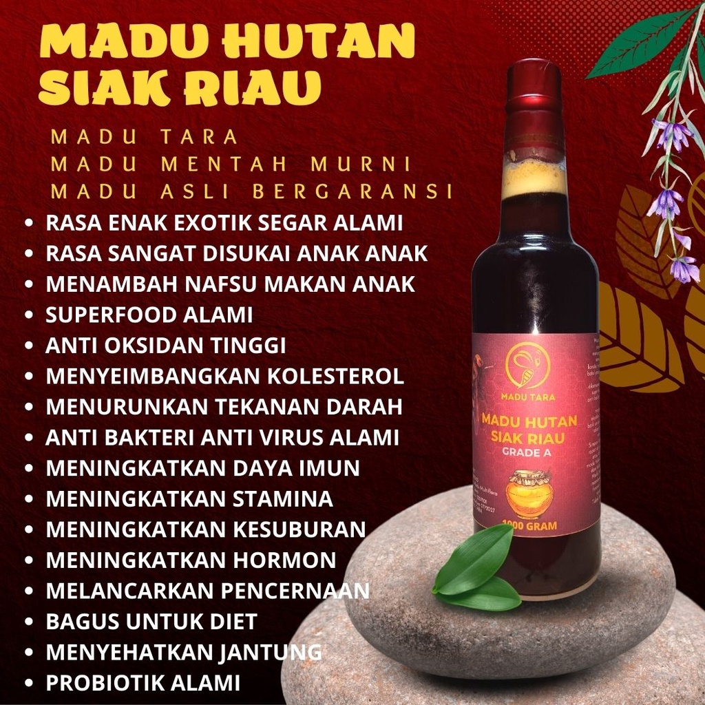 MADU HUTAN SIAK RIAU MADU ASLI MADU MENTAH MURNI RAW HONEY MADU TARA