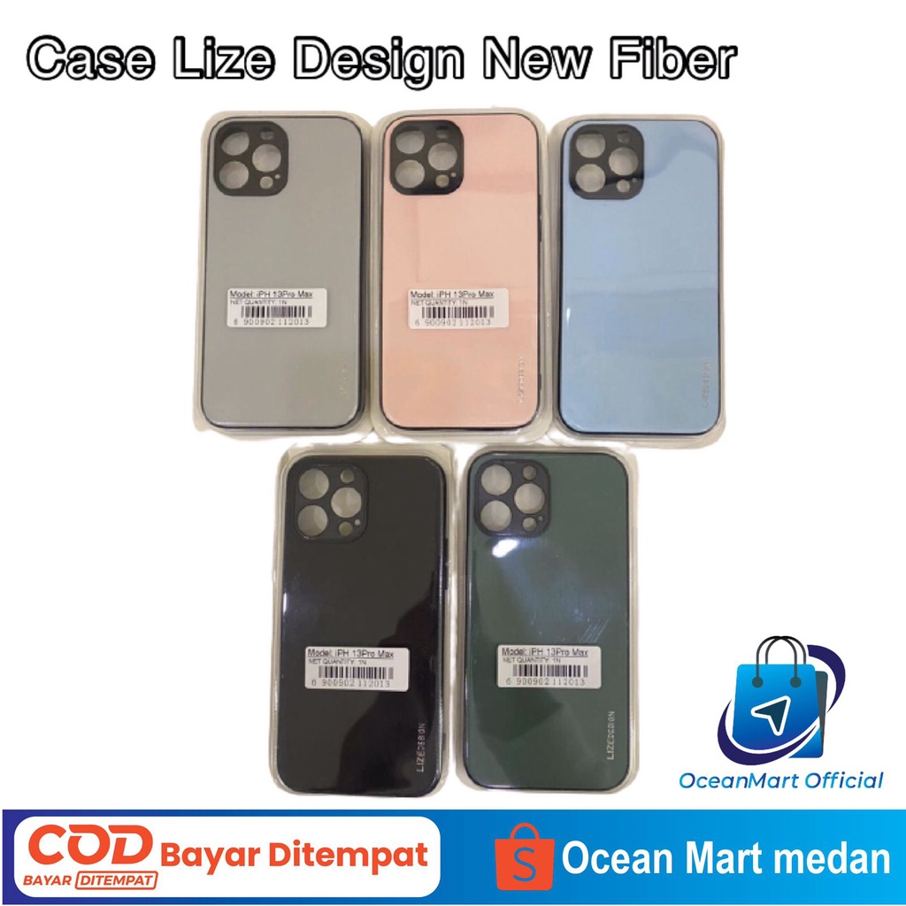 Casing HP iPhone 13 Pro Max Softcase Silicon Lize Design New Fiber OCEANMART OCEAN MART Aksesoris Handphone HP Murah Grosir