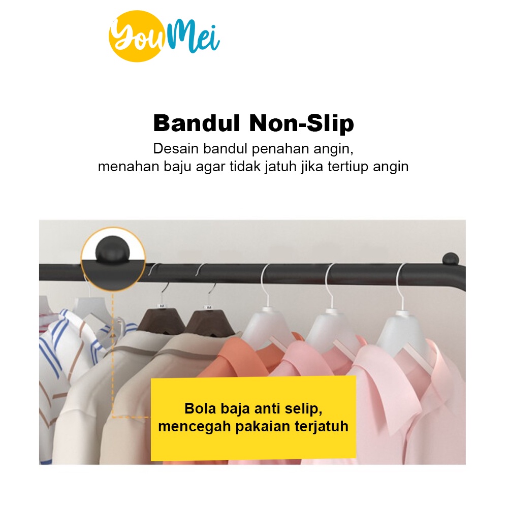 Standing Rak Hanger Serbaguna Rak Besi Rak Topi Rak Sepatu Mudah Dirakit - 1013