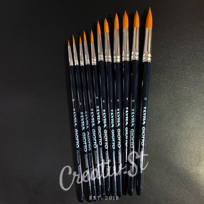 

Kuas Lukis Lyra Giotto ROUND NO 00-12 Taklon Art Brush