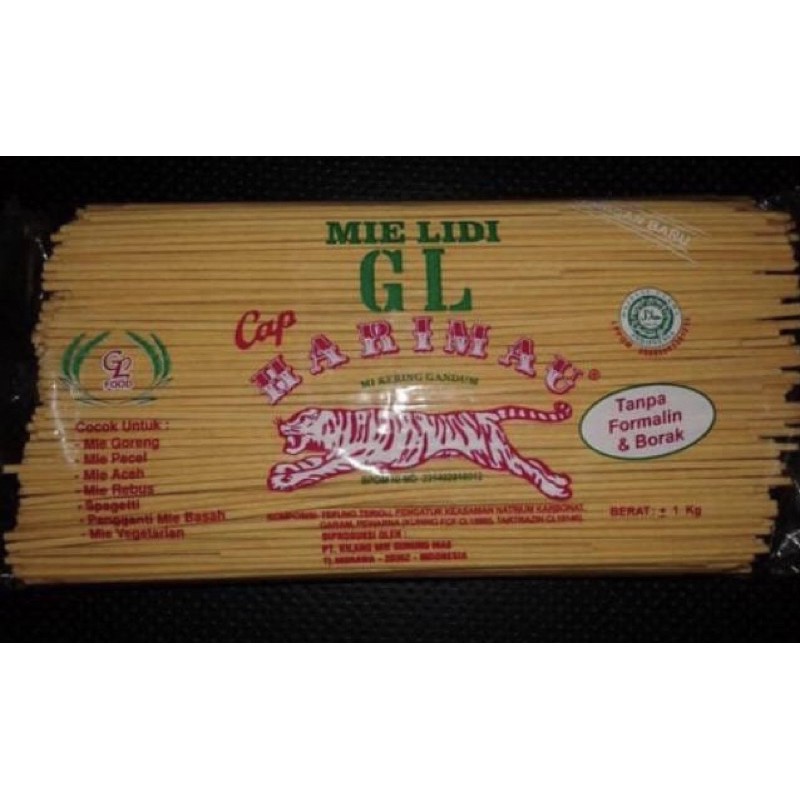 

Mie Gomak / Mie Lidi GL Harimau warna Kuning / Putih 1kg