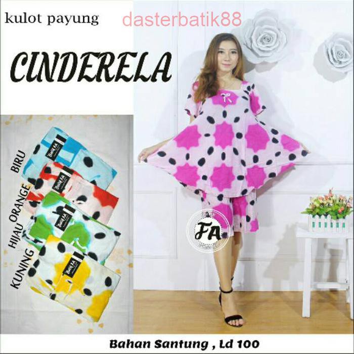 DASTER BATIK Grosir kulot payung cinderela BATIK SOLO