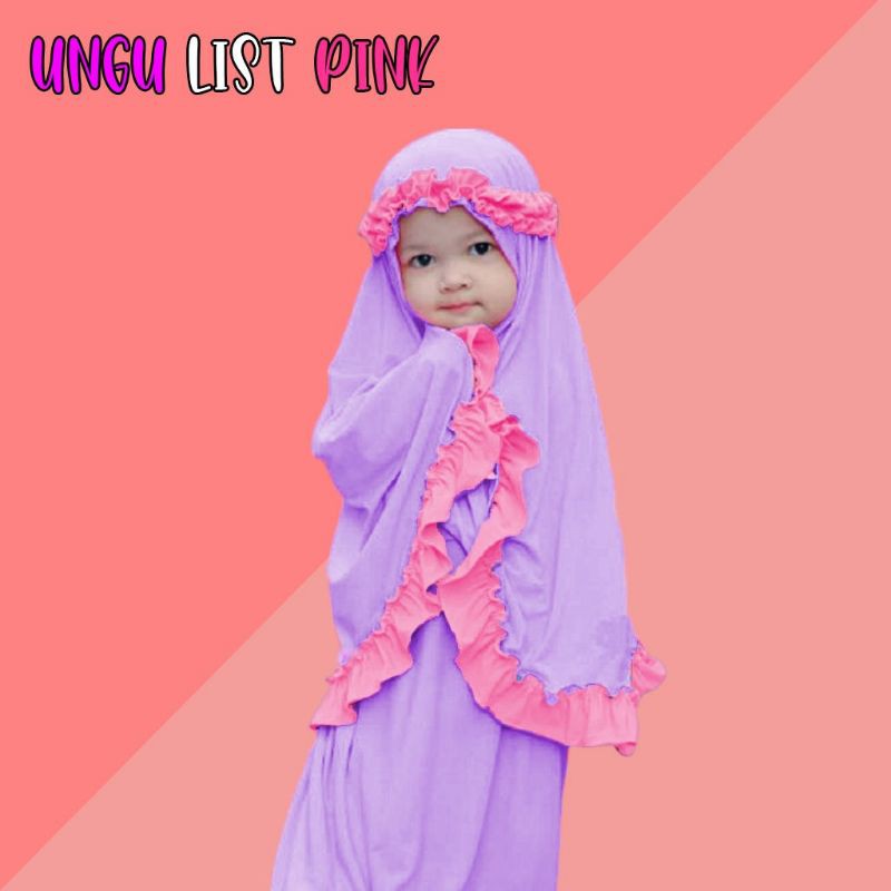 mukena anak / TK / PAUD / allsize 2-5 tahun / MUKENA MAHKOTA ZAHRA