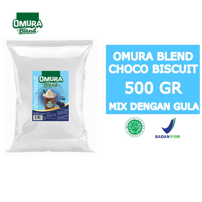 

Omura blend bubuk minuman mix rasa Choco Biscuit/ Biskuit Cokelat/Chocolate