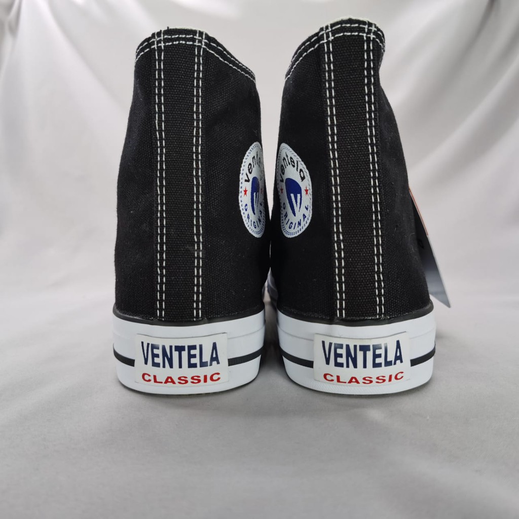 Sepatu Ventela Ethnic High Black / White