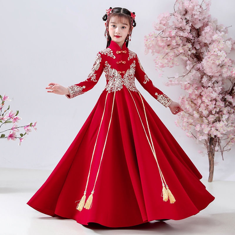 Hanfu girl's children's ancient costume long sleeve super Chinese style fairy Tang suit little girl'