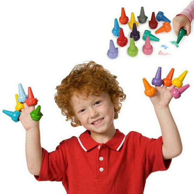 

Ohbabyshop 6 pcs Crayon Non Toxic / Crayon anak / wax crayon animals