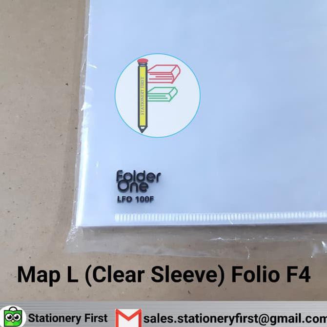 

Map L (Clear Sleeve) Holder F4 Folio Folder One per Pack 12 pcs TERPERCAYA