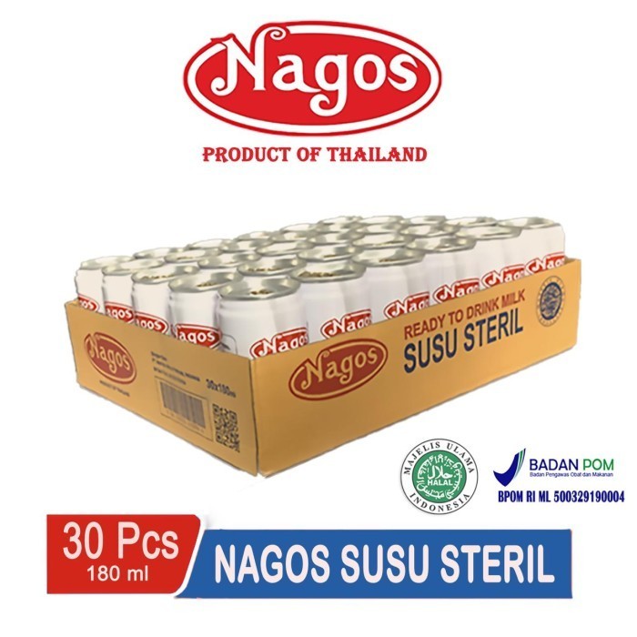

NAGOS STERILIZED MILK 180ML/SUSU STERIL/BEAR BRAND/SUSU THAILAND -30PC