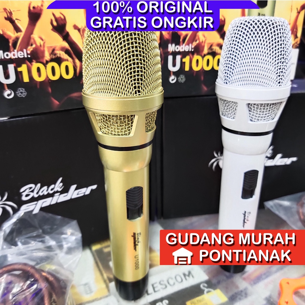 Mic Blackspider U1000 Original Asli Suara Jernih dan NYARING