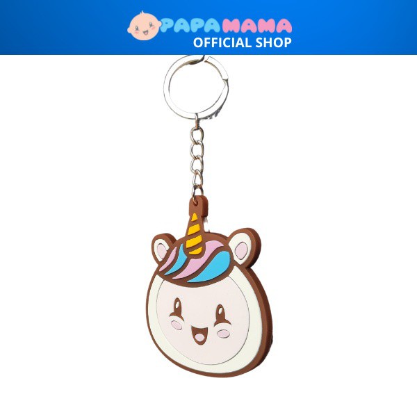 Keyring Papamama White Unicorn gantungan kunci