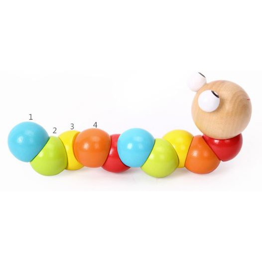 TweedyToys - Mainan Ulat Kayu Lucu