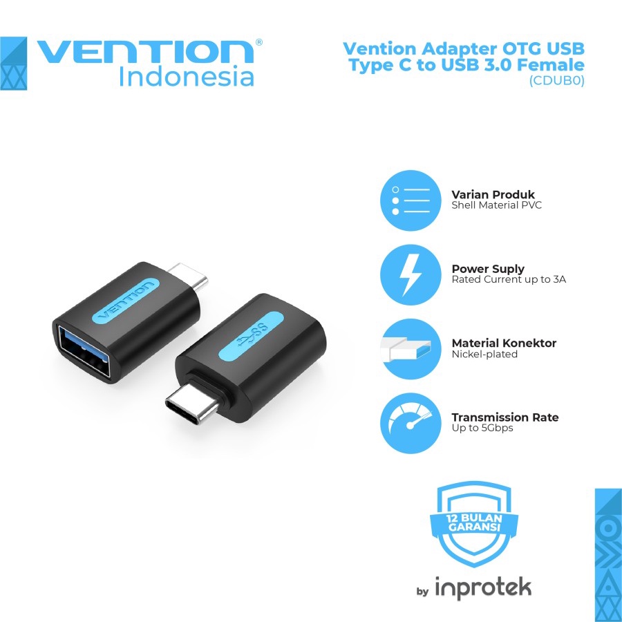 Vention Adapter OTG USB Type C to USB 3.0 Female CDU