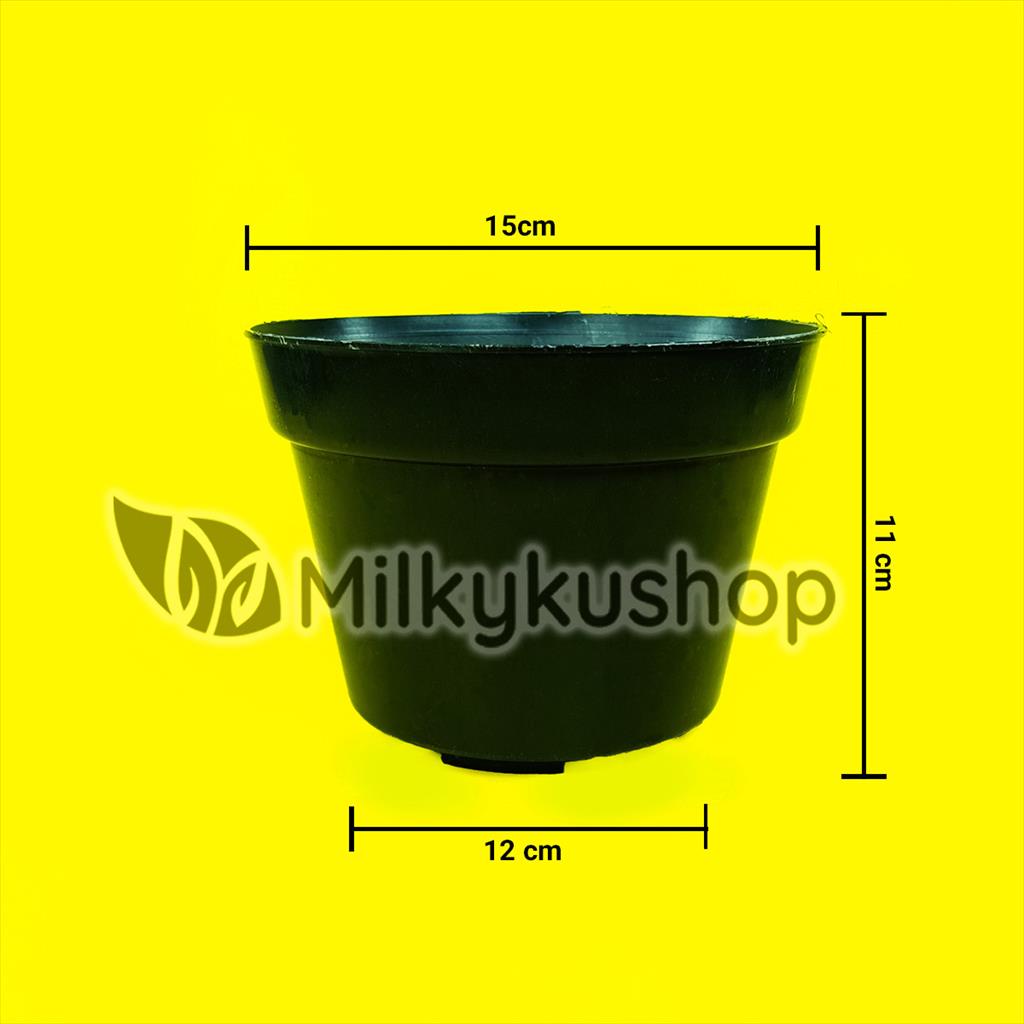 POT JT PLAST 17 HITAM 15 CM -  POT BUNGA TANAMAN