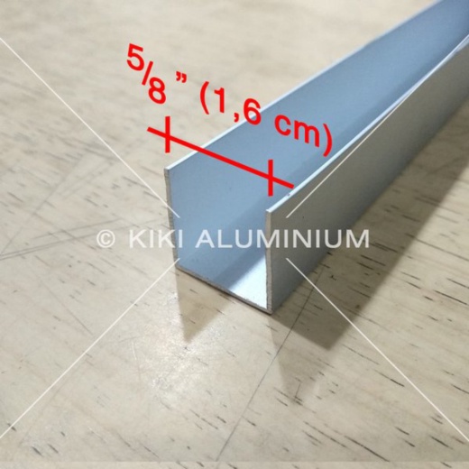 Unik Kanal U Aluminium 5 8 1.6 cm - Tebal 1 mm - P. 6 meter Diskon