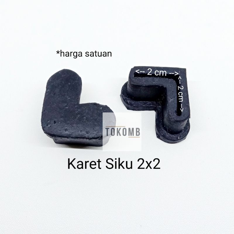 Karet Siku 2x2 / Karet Kaki Rak Besi Siku