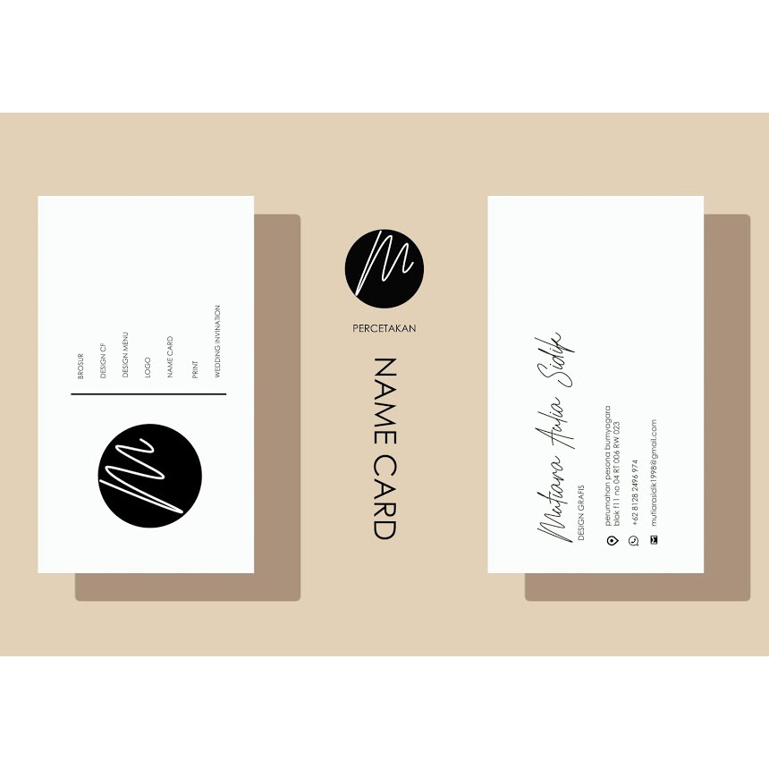 

name card white