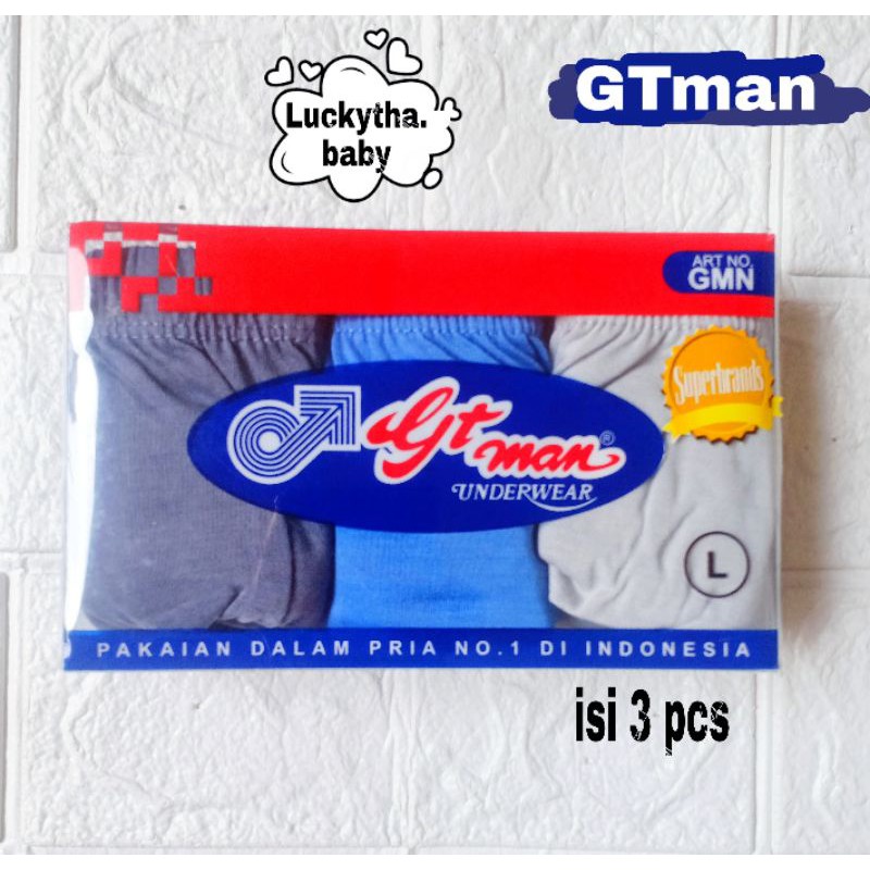 (3pcs) cd GT man GMN / CD COWO / Celana dalam pria / cd pria / cd gt man / cd gmn / cd import