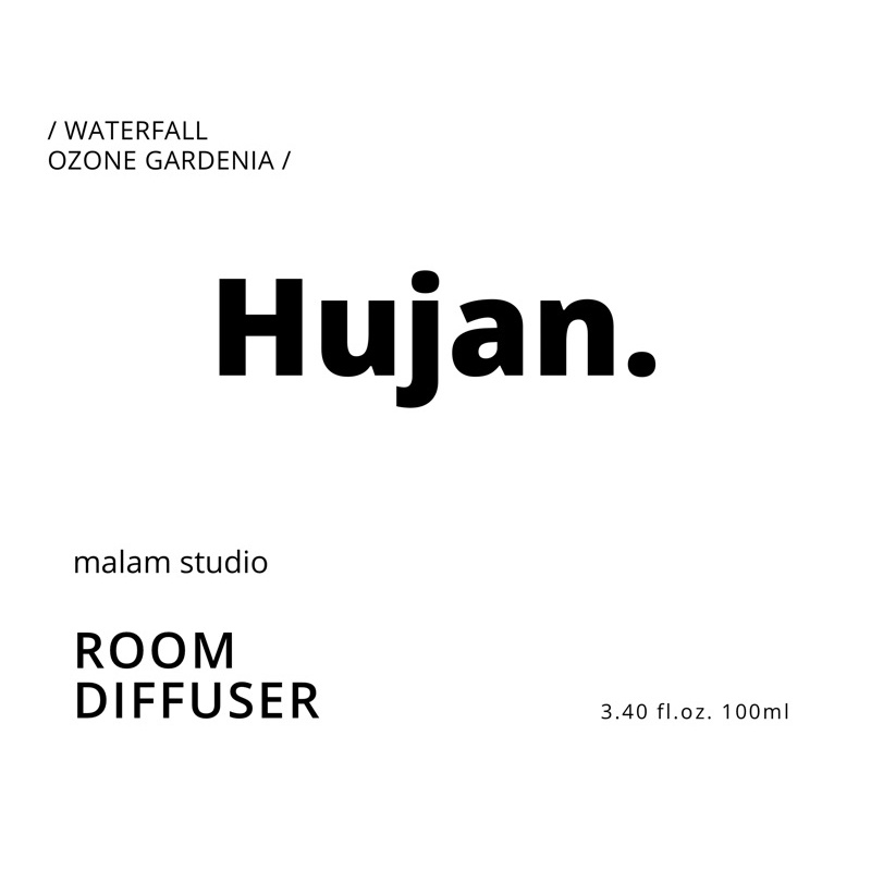Reed Diffuser | Room Diffuser | 50ml 100ml | Malam Studio-Hujan