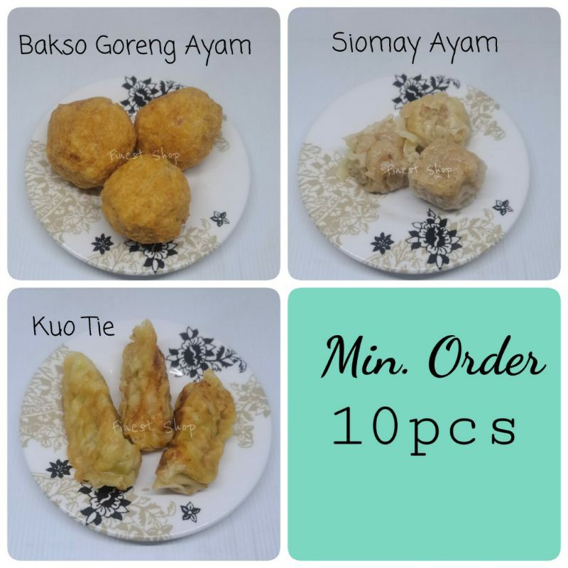 Bakso Goreng Ayam 10pcs Siomay Kuo Tie Goreng HALAL HOMEMADE ENAK Tanpa MSG Masakan Rumahan Cemilan