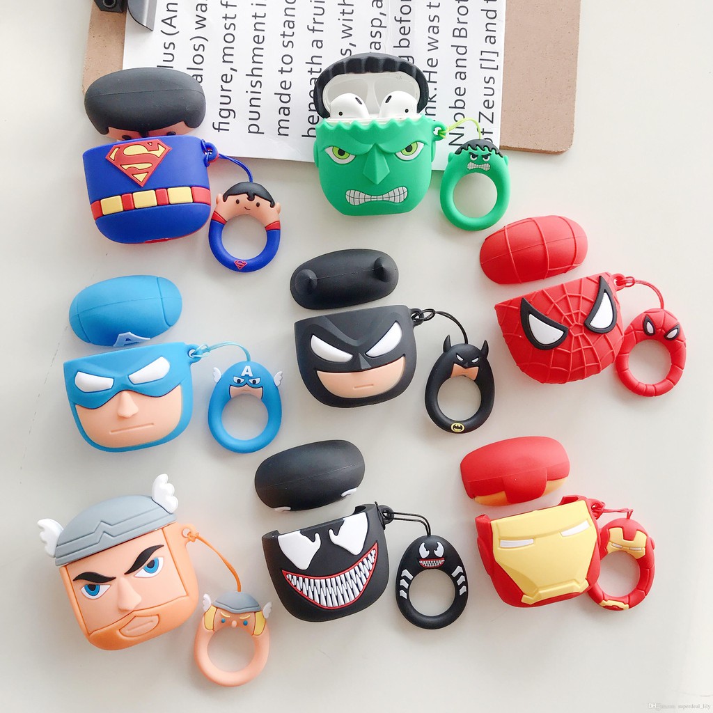 [SOFT CASE] Case Airpods Gen 1/2 Superhero Avengers Marvel DC Batman Spiderman Iron Man Superman Captain America Thor Hulk