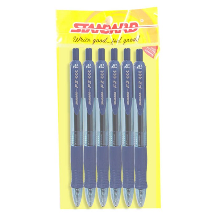 

STANDARD PEN F2 0.7 ISI 6 PCS - Biru