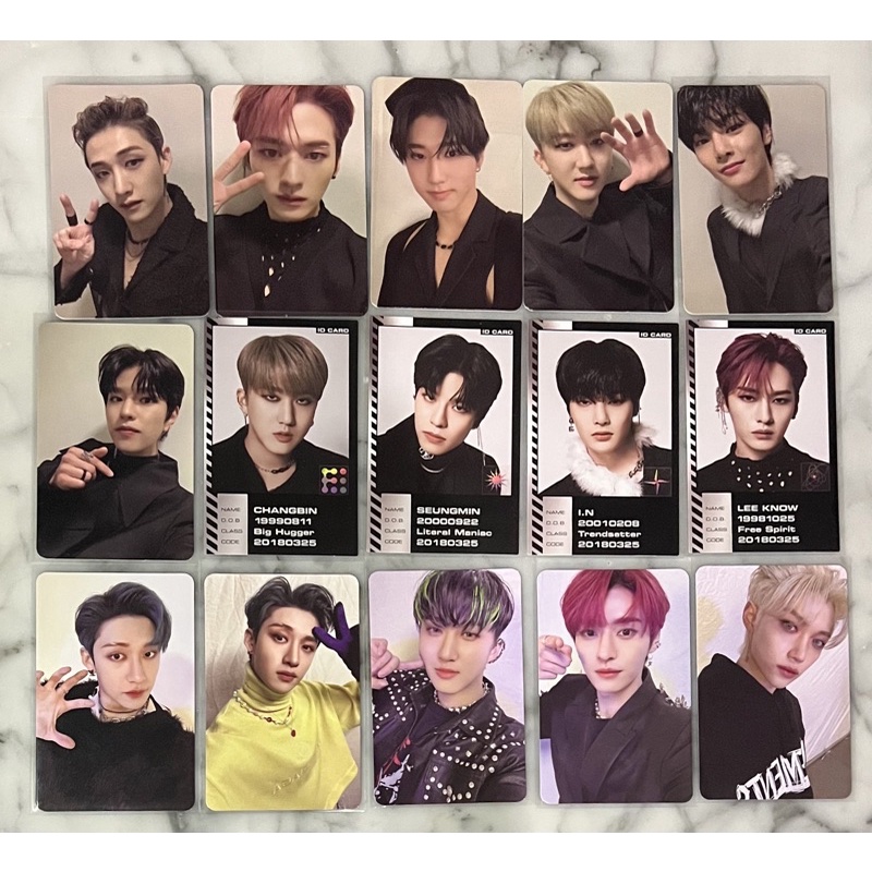 stray kids oddinary album photocards scanning mask off frankenstein id card bangchan leeknow changbi