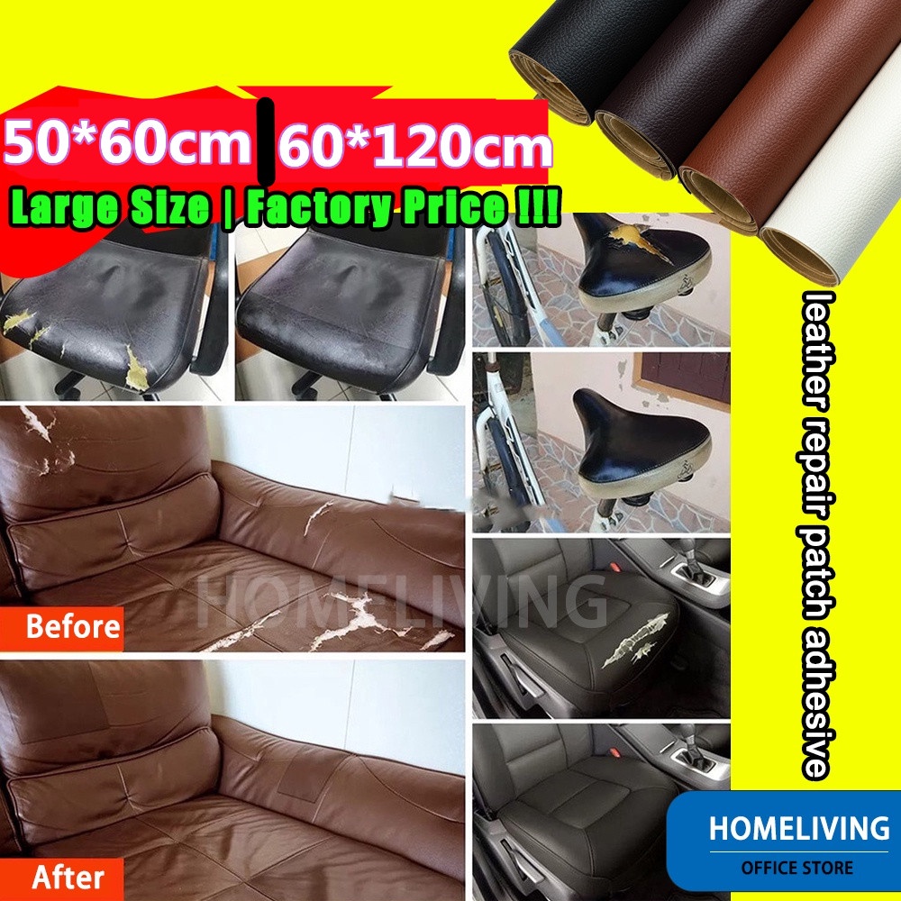 【Restorasi Kulit】60*120cm Perekat Ekstra Kuat Leather Perbaikan Repair Bahan Kulit Yang Rusak Kulit 