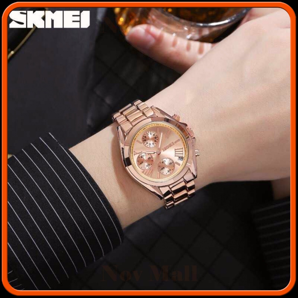 SKMEI Jam Tangan Analog Wanita Strap Stainless Steel - 1897