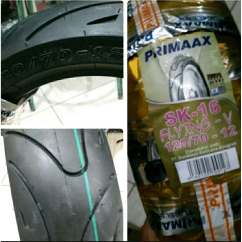 Ban Luar 120 70 - 12 Matic Scoopy - Piagio Vespa 150 - Ukuran 120 / 70 ring 12 - SK16 Primax - SK 16