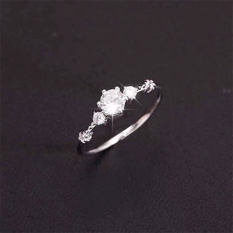 Cincin Korea Berlian Simple Adjustable Cincin Model Terbuka Desain Wanita Hadiah Aksesoris Fashion