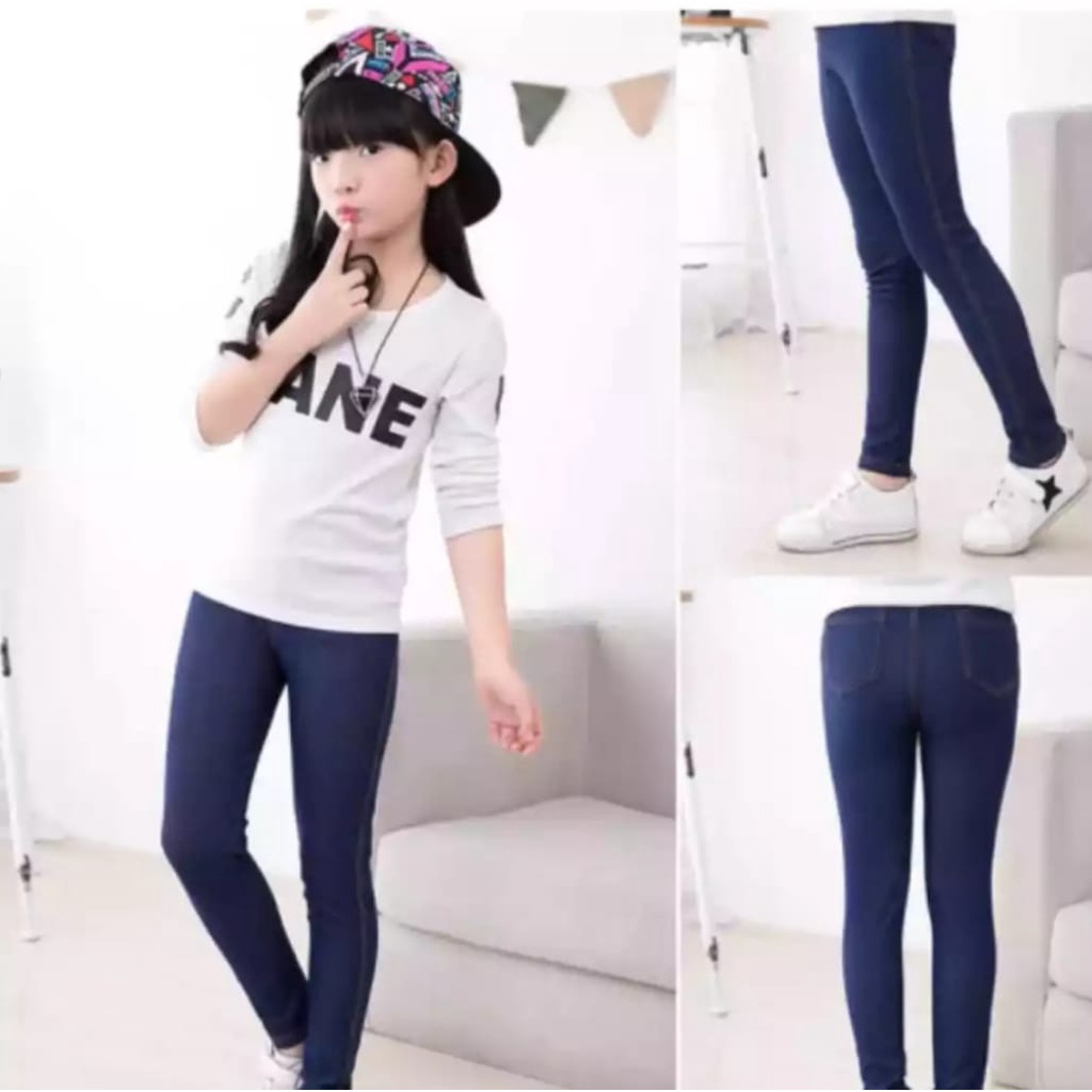 LEGGING JEANS ANAK PEREMPUAN WARNA PUTIH USIA BABY SAMPAI 13 THN
