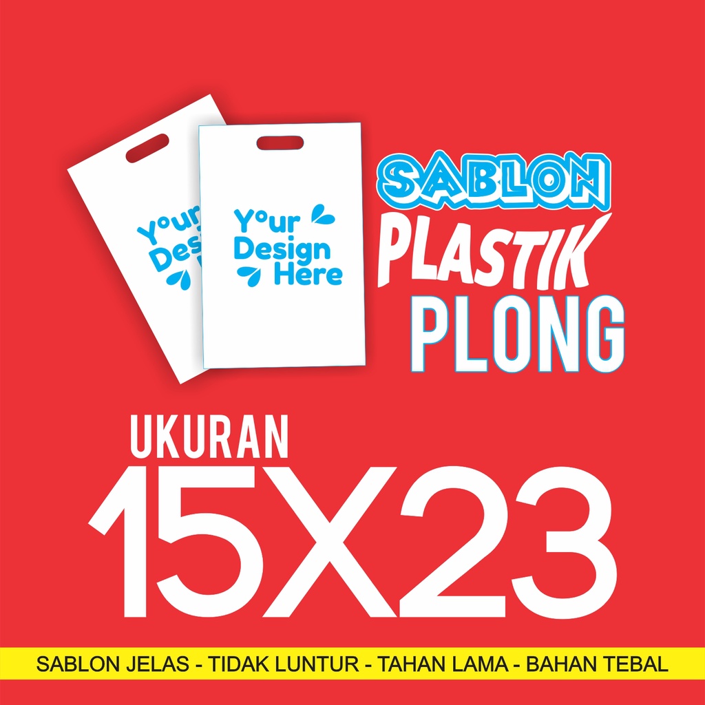 Jual Plastik Plong Olshop Sablon Custom15x23 Free Desain Shopee Indonesia 8067