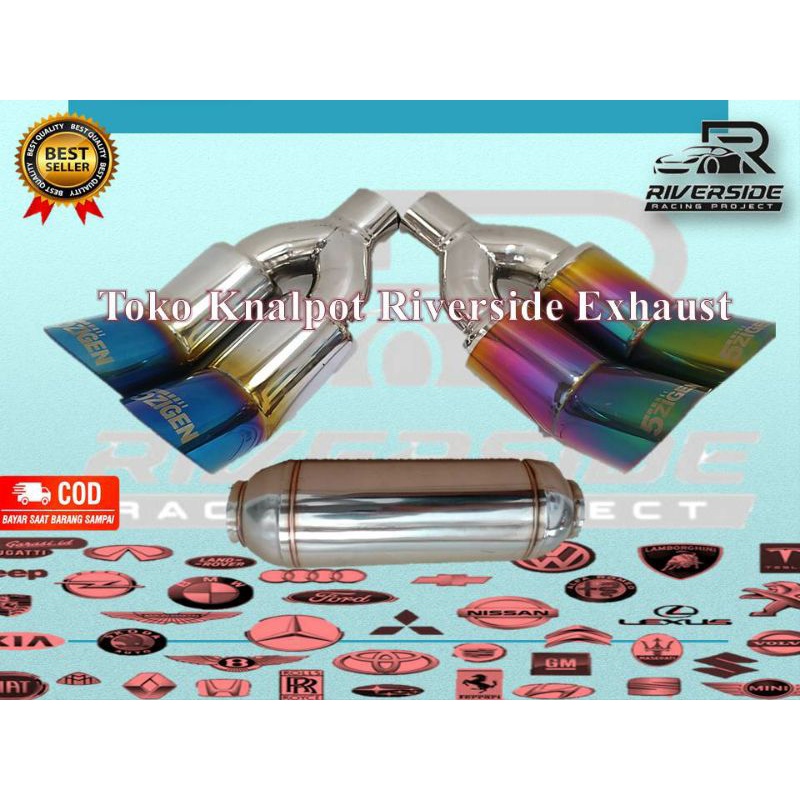 Knalpot Mobil Racing 5Zigen Resonator Kapsul Universal Semua Tipe Mobil