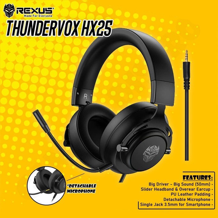 Headset Rexus HX25 HX 25 ThunderVox Stream7.1 - Gaming - Garansi Resmi