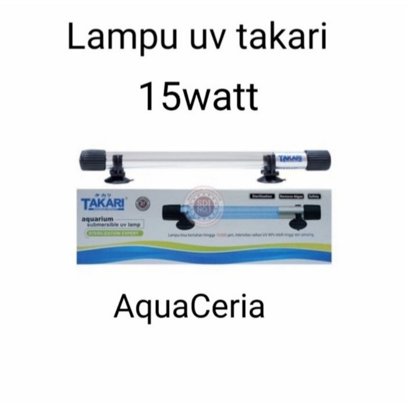 lampu celup uv kolam aquarium takari 15 watt