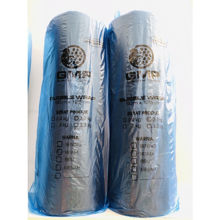 

( GRAB / GOSEND ) Bubble wrap GMP HITAM 125 cm x 50 meter 2,6 kg