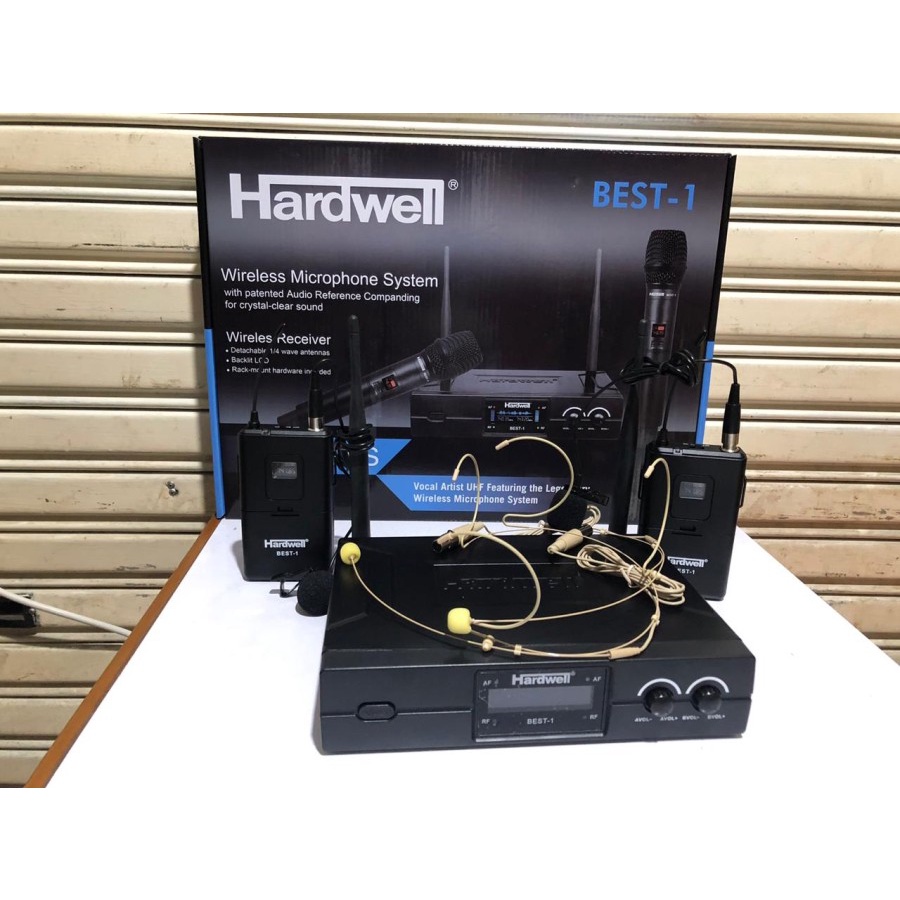 MIC WIRELESS HARDWELL BEST1 2MIC CLIP ON-2MIC HEADSET ORIGINAL BEST 1