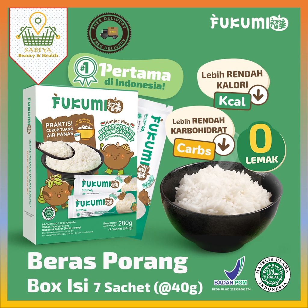 

FUKUMI BERAS SHIRATAKI / KONJAC RICE DARI UMBI PORANG BERAS DIET PRAKTIS SACHET