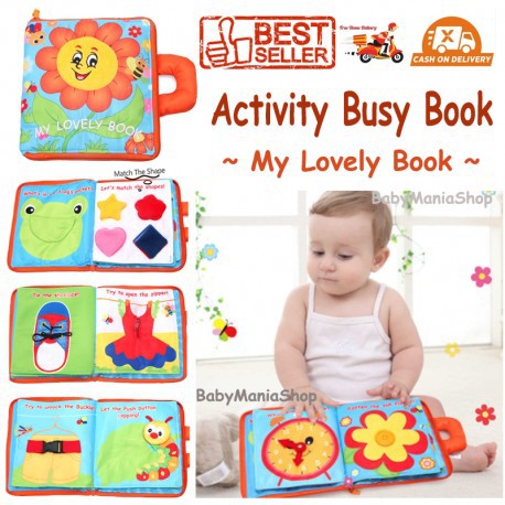 Buku Kain ACTIVITY BUSY BOOK Cloth Buku Bayi Anak Soft Book My Quiet Book Lullaby Baby Bear Twinkle