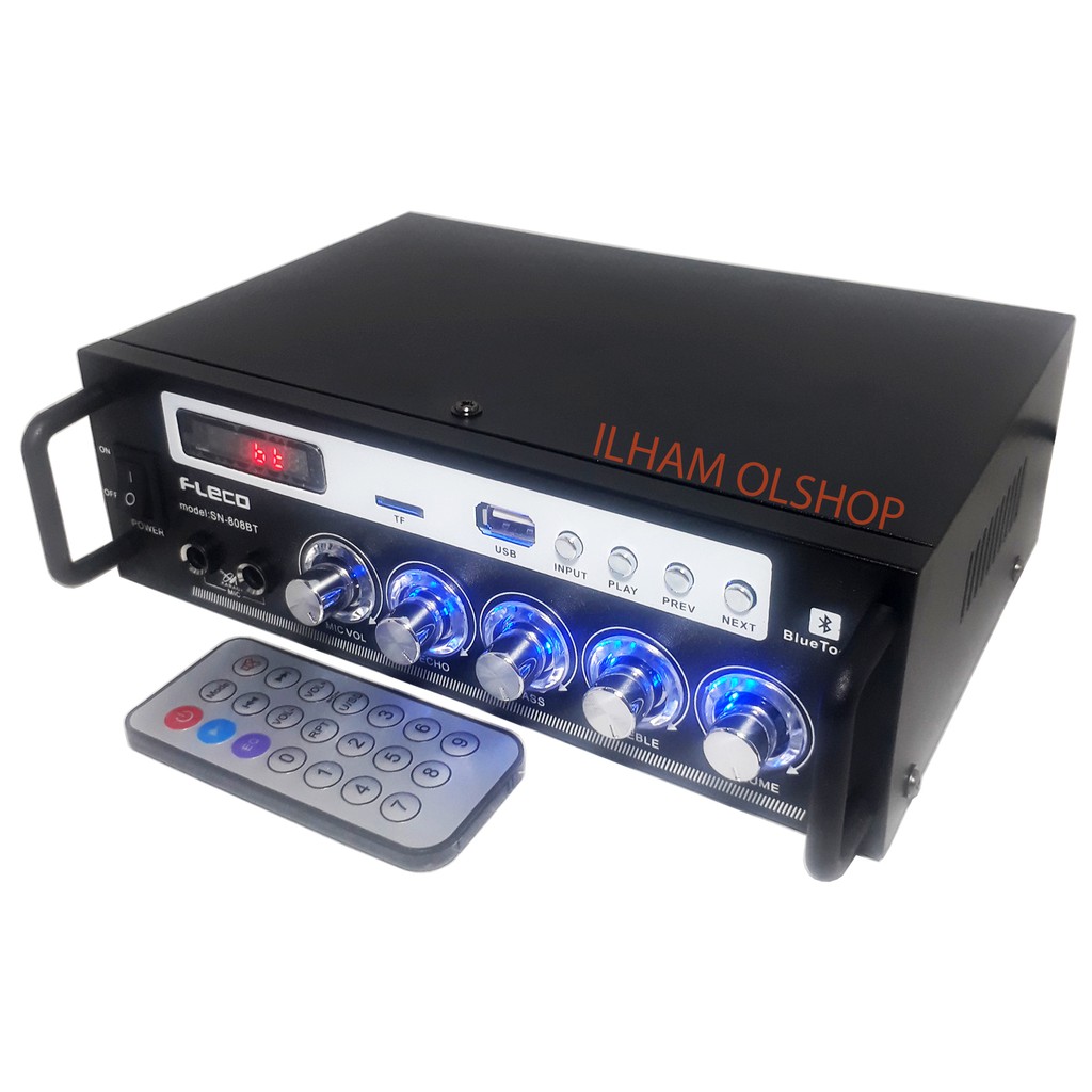 Fleco Amplifier Bluetooth Mini SN-808BT Stereo Karaoke