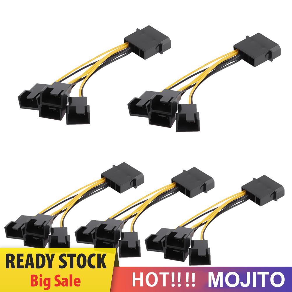 Kabel Power Splitter D-Port 3pin 1 Ke 4 Arah Untuk Kipas Pendingin Cpu Pc