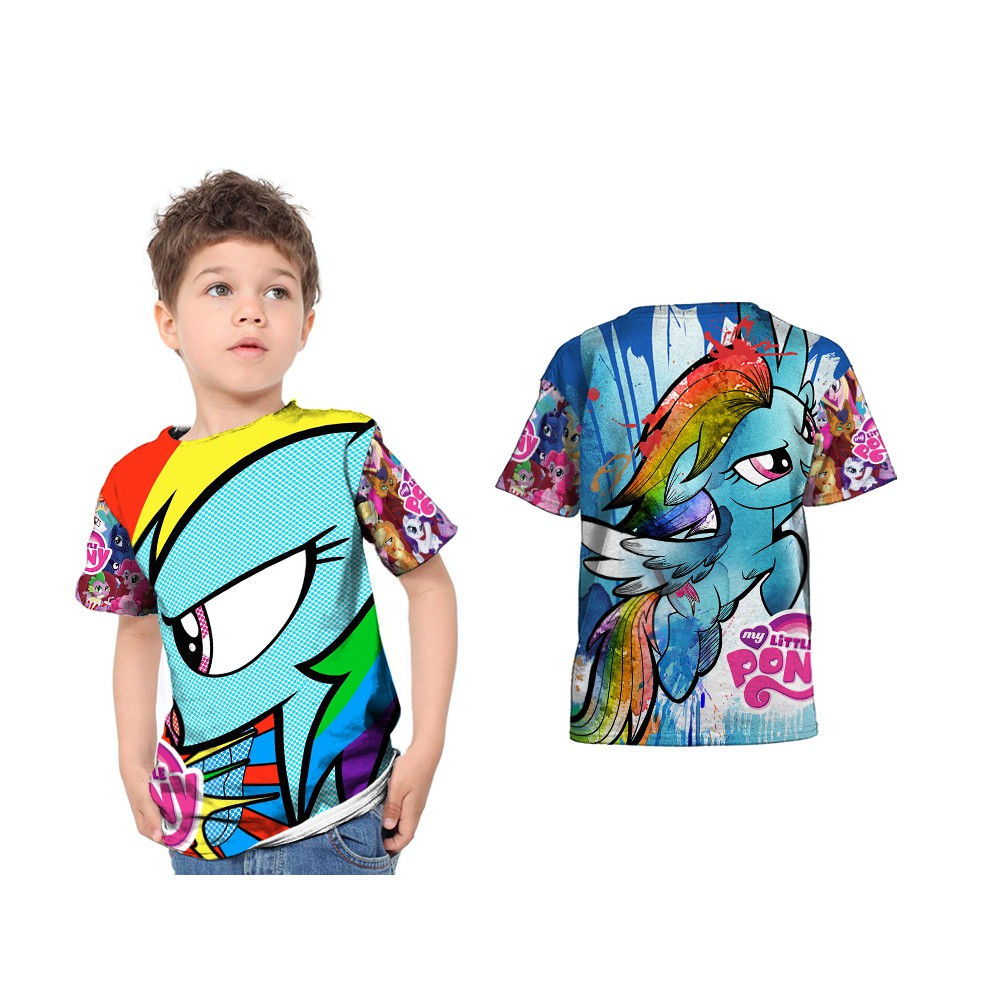 Tshirt Kaos Baju Anak MY LITTLE PONY RAINBOW DASH Sublime Custom