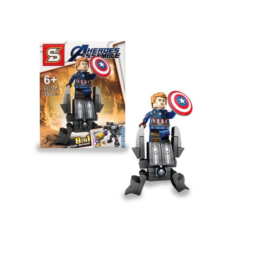 Brick Super Hero Avengers Captain America SY1318-7 Heroes Assemble 8 in 1