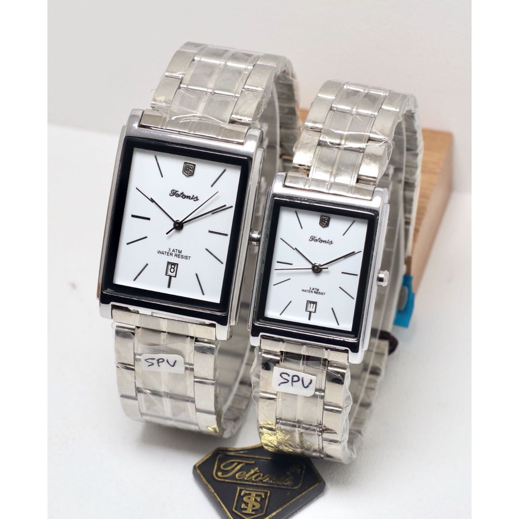 Tetonis Original Wacth TS1406 - Jam Tangan Couple - Stainless Strap - Analog Mode